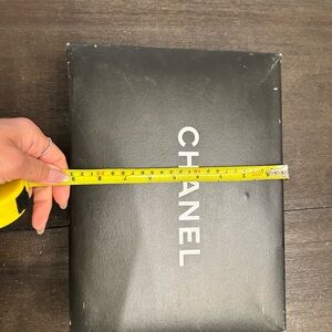 CHANEL Black Box with White Vertical Logo